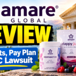 Amare Global review covering Happy Juice products, unilevel compensation plan, FTC lawsuit, and residual income opportunity.