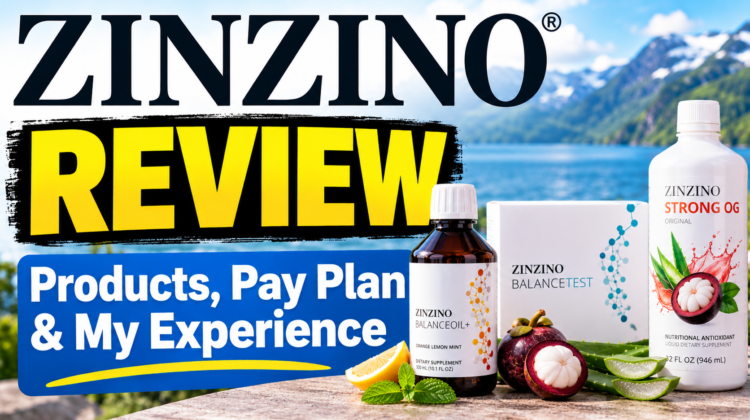 Zinzino review covering BalanceOil, BalanceTest, Strong OG, products, compensation plan, and personal experience in network marketing.